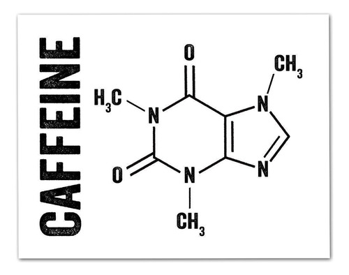 Impresión Artística De Molécula De Cafeína Arte De ...