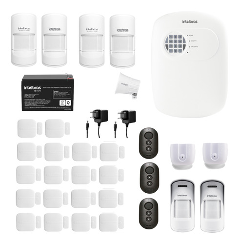 Kit Intelbras Alarme Residencial 24 Net Sensor Porta Pet Ex