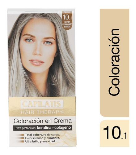  Capilatis Coloración En Crema Kit Completo - Los Tonos Tono 10.1 Rubio Extraclaro Ceniza