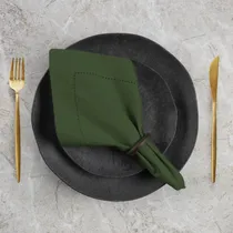 Comprar Guardanapo De Tecido Algodão Ponto Ajour 12 Pç - Verde Musgo Cor Verde-musgo Liso