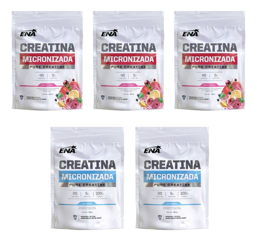 Creatina Micronizada 300gr Ena X5 Unidades