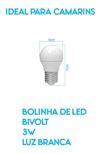Imagem 2 de 3 de Kit Com 4 Lampadas Bolinha Led
