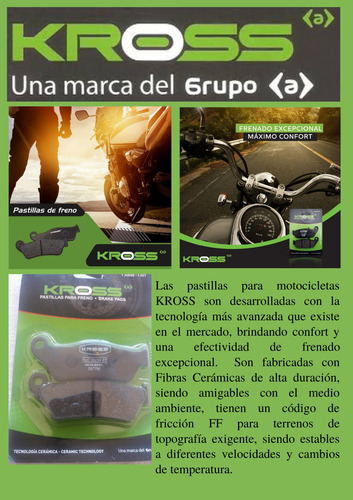Pastillas De Frenos Para Pulsar Y Otras Marca Kross