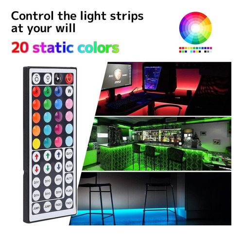 Luces Led De Meruido Control Remoto, 44 Key Wireless Ir 1