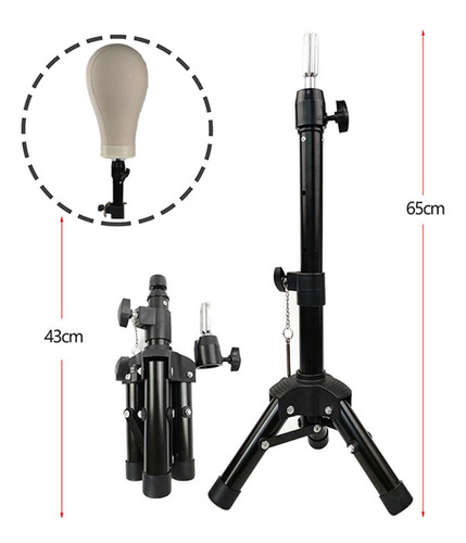 Peluca Ajustable Metal Maniquí Cabeza Peluca Soporte Para