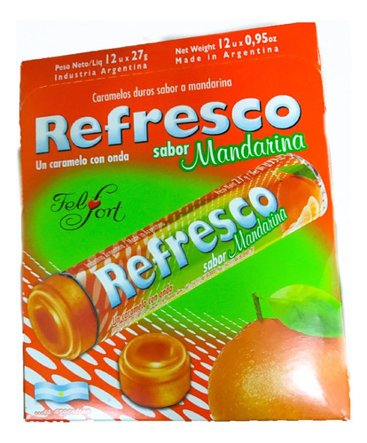 Caramelos Refresco Mandarina 12 Paq - Barata La Golosineria