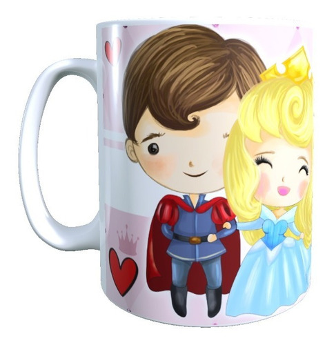 Taza Princesa Aurora Frase San Valentín Regalo Dia Amor