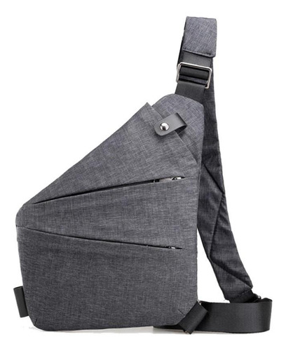 bolso de hombro impermeable gris oscuro para hombre