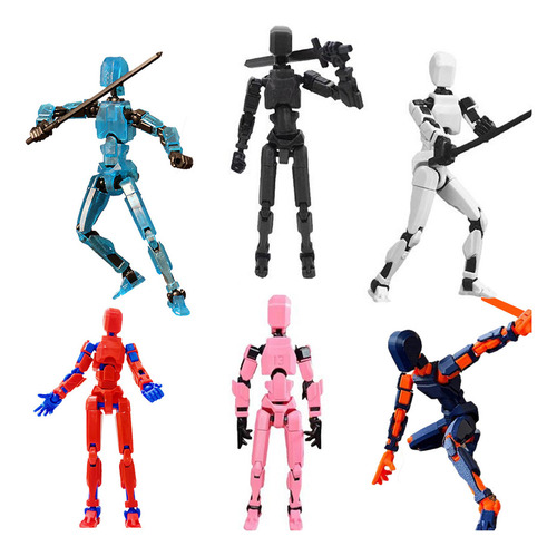 6pzs Figura Articulada Dummy Con Múltiples Articulacione