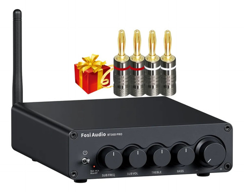 Amplificador Fosi Audio Bluetooth Bt30d Pro 2.1 Estéreo Tpa3 Negro 682 W