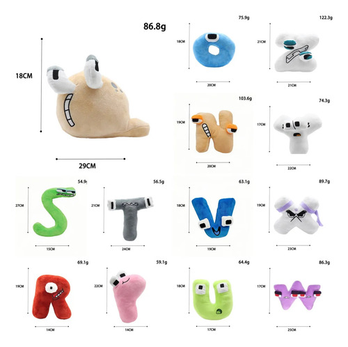 Juguetes De Peluche Educativos Soft Letter Pillow