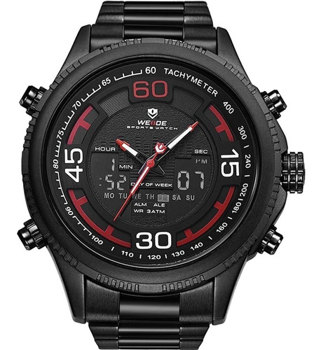 Relógio Masculino Weide Anadigi Preto Wh6306b-2c