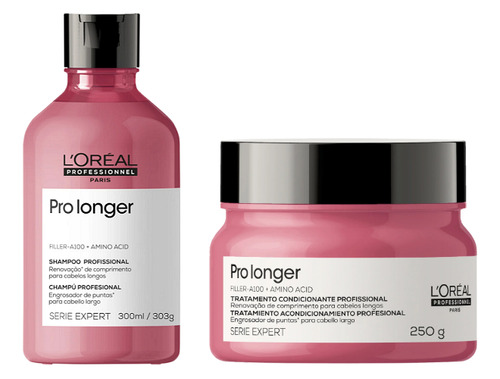 Kit Loreal Pro Longer - Shampoo 300ml + Mascara 250g
