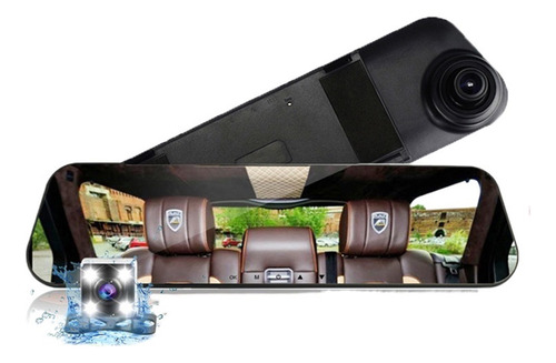 Cámara Dvr Dual Lente Cámara De Coche Retrovisor Grabador