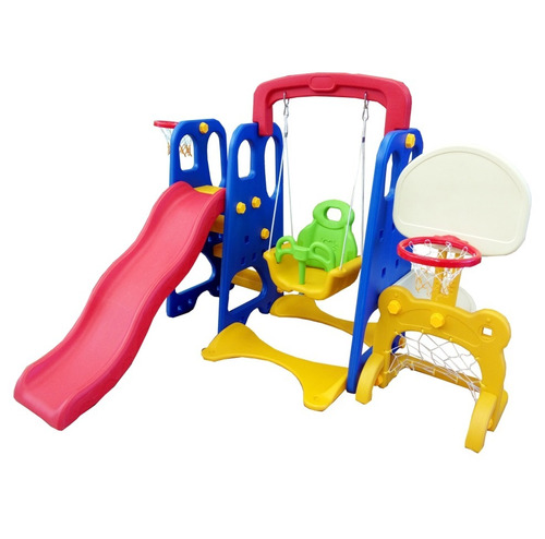 Playground Infantil 5x1 Gol Escorregador Balança 2 Cestas
