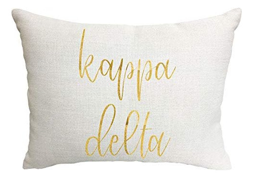 Cojín Kappa Delta - Diseño Oro, Cojín Lumbar De 12  ...