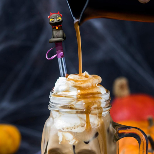 Adornos De Paja De Halloween Para Vasos Cubiertas De Paja De