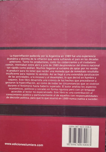 La Hiperinflación Del 89, Solanet Manuel A.