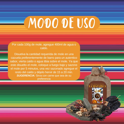 Mole 100 % Artesanal Sin Espesantes Especial 2 Kg