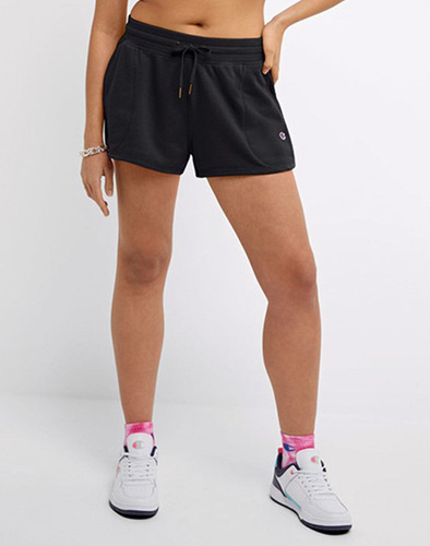Champion Shorts Mujer Campus French Terry 2.5 Pul Azul Claro