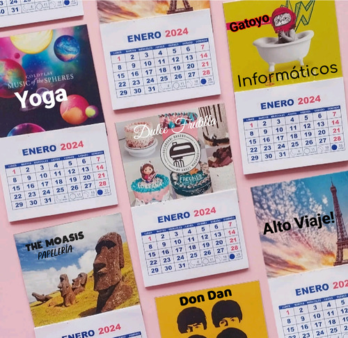 X25 Mini Imanes Calendarios Almanaques Publicidad Cumpleaños