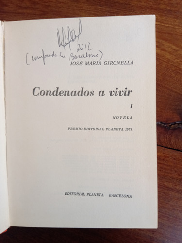 Condenados A Vivir - José María Gironella - Novela 2 Tomos 