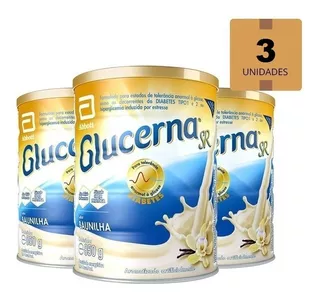 Glucerna Suplemento Nutricional Baunilha Pó Lata 400g - 3 Un