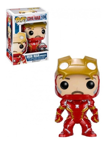 Funko Pop Iron Man (unmasked) #136 Special Edition