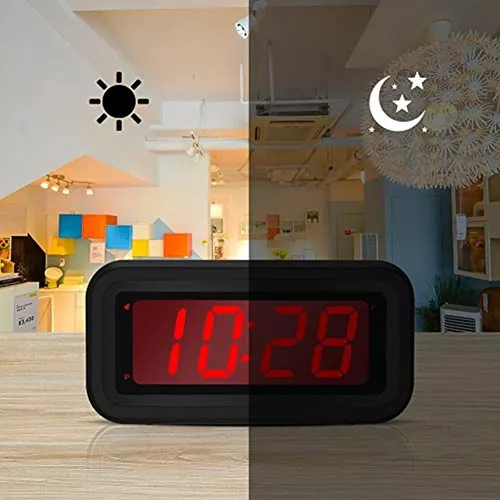 Reloj Despertador Digital Eutukey Solo Funciona Con Pilas, 4