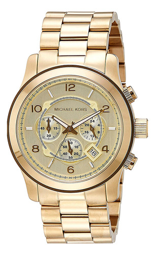 Reloj Michael Kors Mk8077 Gold Runway Genuino