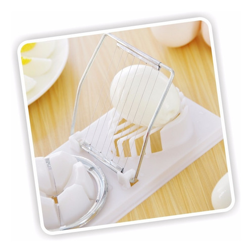 ¡ Rebanador Egg Slicer Cortador D Huevo Duro 2en1 Rodajas !!