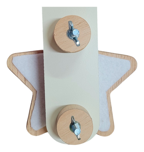 Soporte Estrella Para Móvil Cuna, Brazo Cunero De Mdf Madera Paraiso Estrella