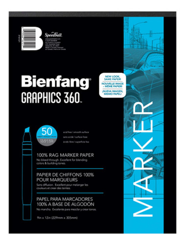 Block Bienfang Para Marcador Graphics 360 22x30cm 50hj 51gr
