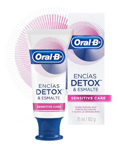 Pasta Dental Oral-b Detox Sensitive Care Micro Espuma 75 Ml