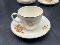Comprar N80 Antiguas Tazas De Té X4 Pottery Inglesa Vintage Loza Blanco