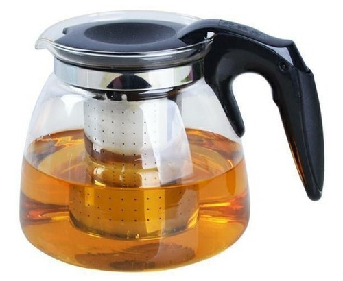 Tetera Jarra De Vidrio Con Filtro Metálico 900ml Té Café