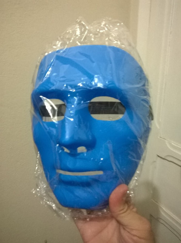 Máscara Teatro De Pvc Cor Azul