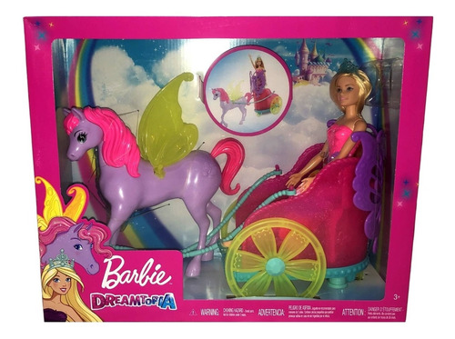 Carruagem Grande Barbie Dreamtopia C/ Boneca Original Mattel