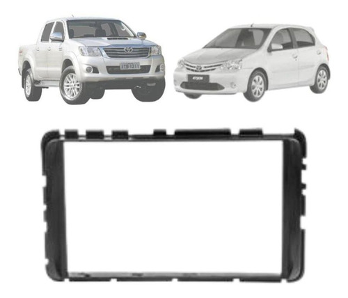 Moldura 1 E 2 Din Permak 89z6 Toyota Hilux/ Etios 2012