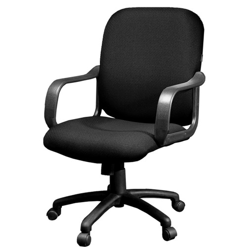 Sillón Oficina Semi Ejecutivo Comfort Tapizado Negro