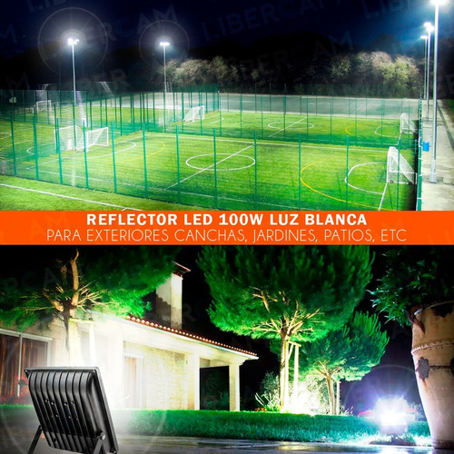Imagen 9 de 10 de Reflector Led 100w Exterior Alta Potencia Multiled Ip66 Frio