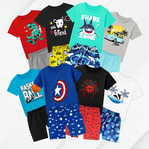 Kit 6 Peças de Roupa Infantil Menino Verão