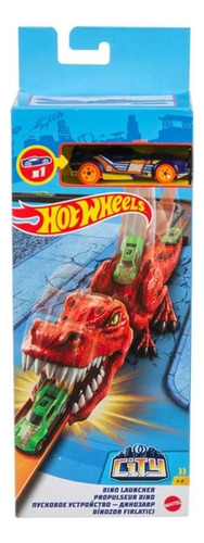 Hot Wheels City - Lanzador De Dinosaurio Mattel