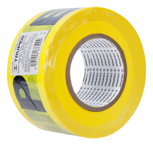 Rollo De Cinta De Advertencia Precaución 300m Truper Color Amarillo