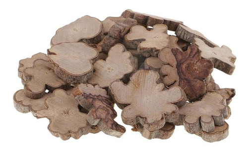 30 Peças Fatias De Madeira Irregulares De Log De Árvore