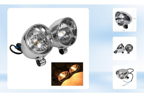 Par De Refletores De Luz Neblina Pequenos Para Motocicletas