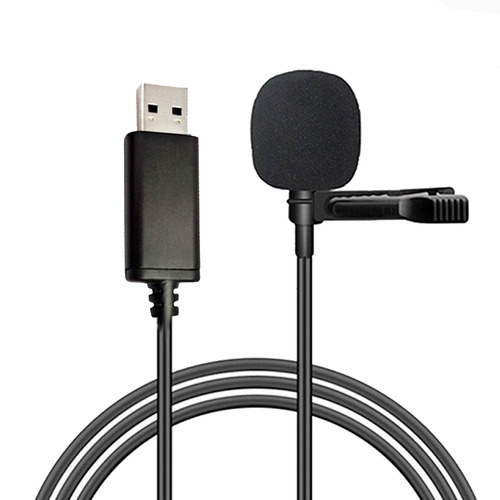 Micrófono Lavalier Corbatero Con Conector Usb Mts-lavalier-u Amitosai