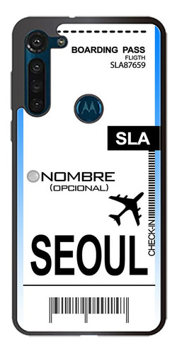 Funda G8 Plus Play Power Boleto Avion Seoul  Personalizada