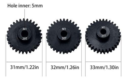 Engranaje De Piñón M1 De 30 Dientes De 0.197pulgada 30t Mod