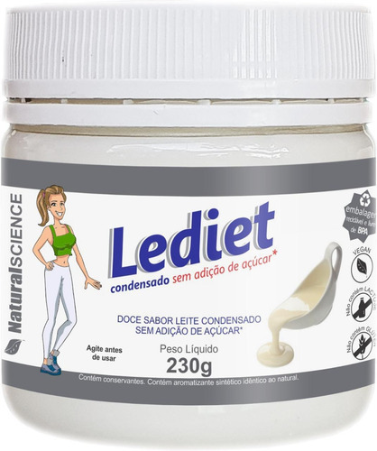 Lediet-doce Sabor Leite Condensado Vegano Sem Açúcar 230g